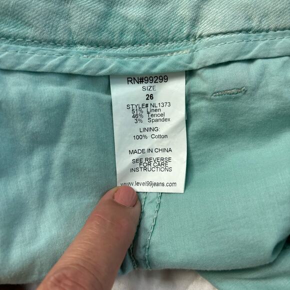 Level 99 Linen-blend Shorts Size 26 - Picture 5 of 5